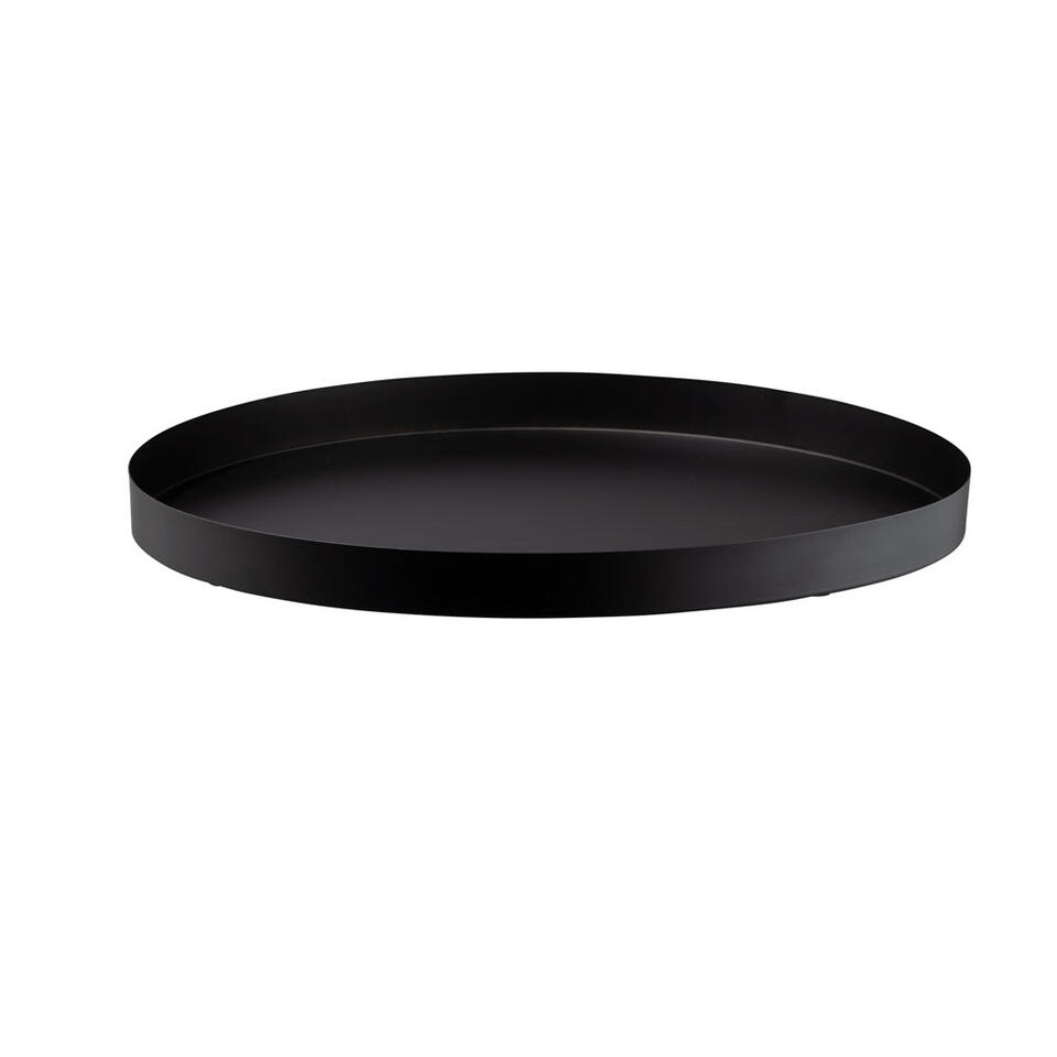 Dienblad Fenno - zwart - metaal - Ø52 cm