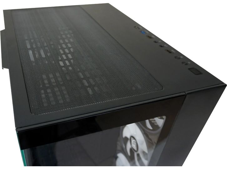LC-Power PC-Gehäuse Gaming 809B Dark Storm_X Midi-Tower-Gaming-Gehäuse mit Seitenfenster