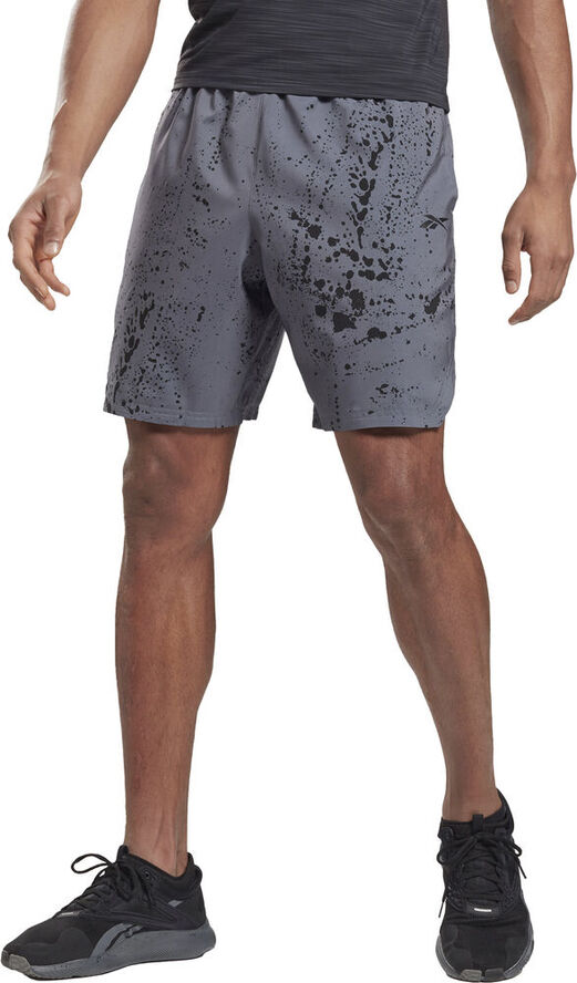 Reebok Workout Ready Allover Print træningsshorts Grå