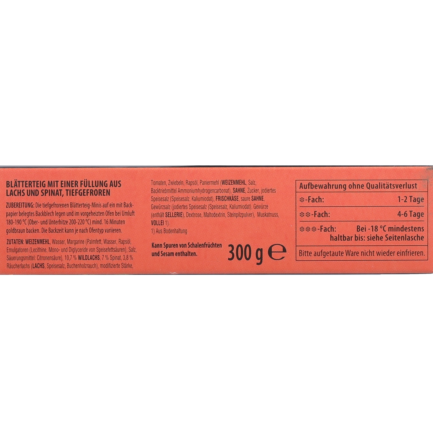 GOURMET FINEST CUISINE Blätterteig-Minis, Lachs-Spinat 300 g