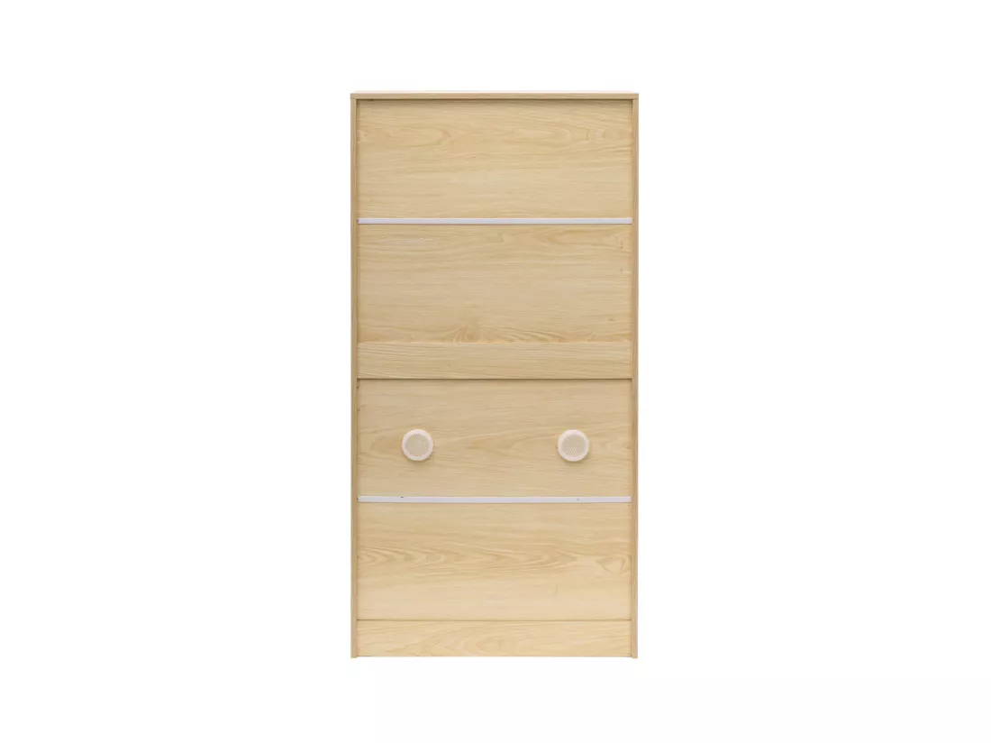 Armoire à Chaussures Rangement Compacte en MDF Beige pour 12 Paires