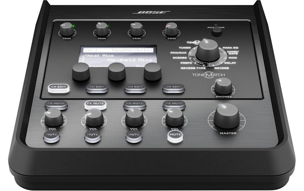 Mischpult T4S ToneMatch<br>Kompaktes, digitales 4-Kanal-Mischpult, optimiert für «F1»- und «L1»-Sound-Systeme