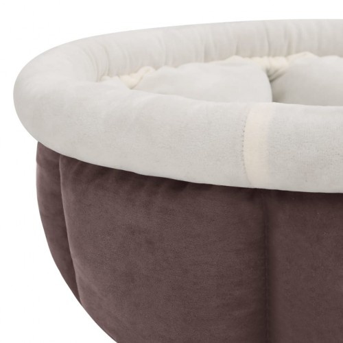 Cama redonda para animais de estimação Vidaxl com almofada marrom