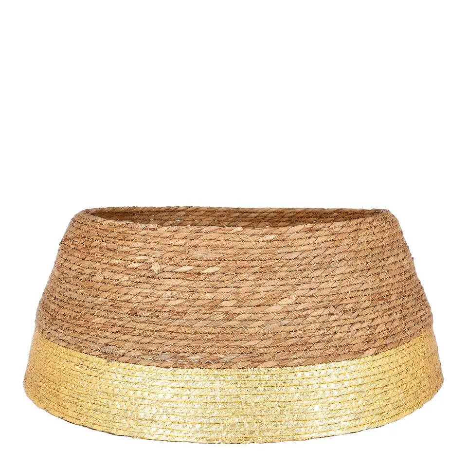 Mica Decorations Kerstboomrok - H26 x Ø58 cm - Zeegras - Goud