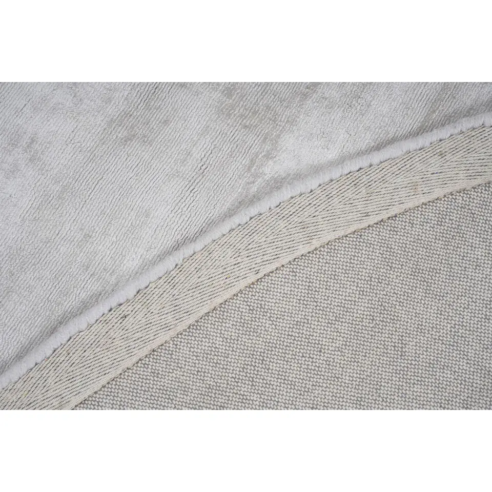 Dutch Lifestyle - Viscose - Vloerkleed - 115cm rond - Grijs