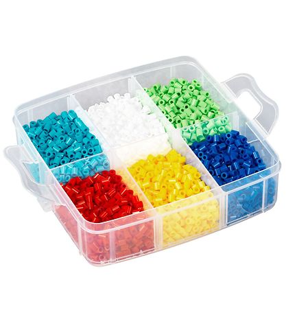Hama Midi Perlenbox - 13x15x15 - 6000 st. + 3 Perlen Steckplatte