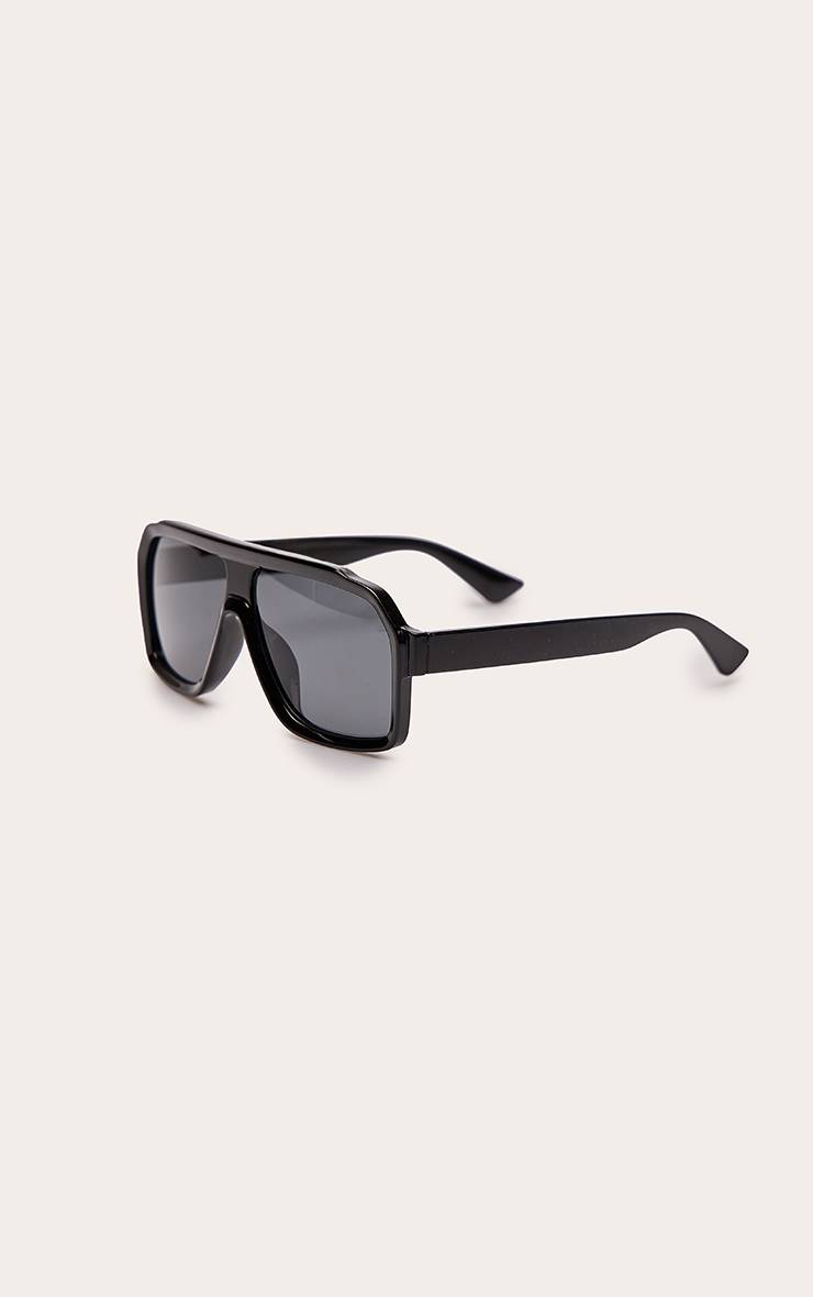 Noir Lunettes De Soleil Visière Surdimensionnées