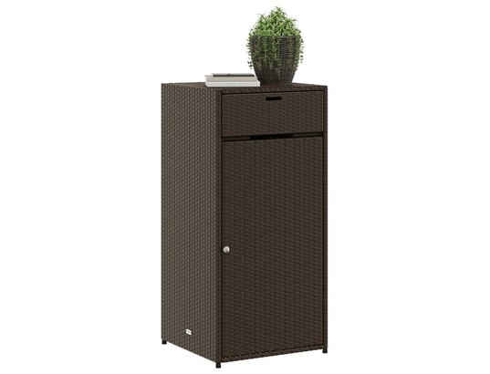 VIDAXL - Armoire de jardin Armoire de rangement jardin marron 55x55x111 cm résine tress...