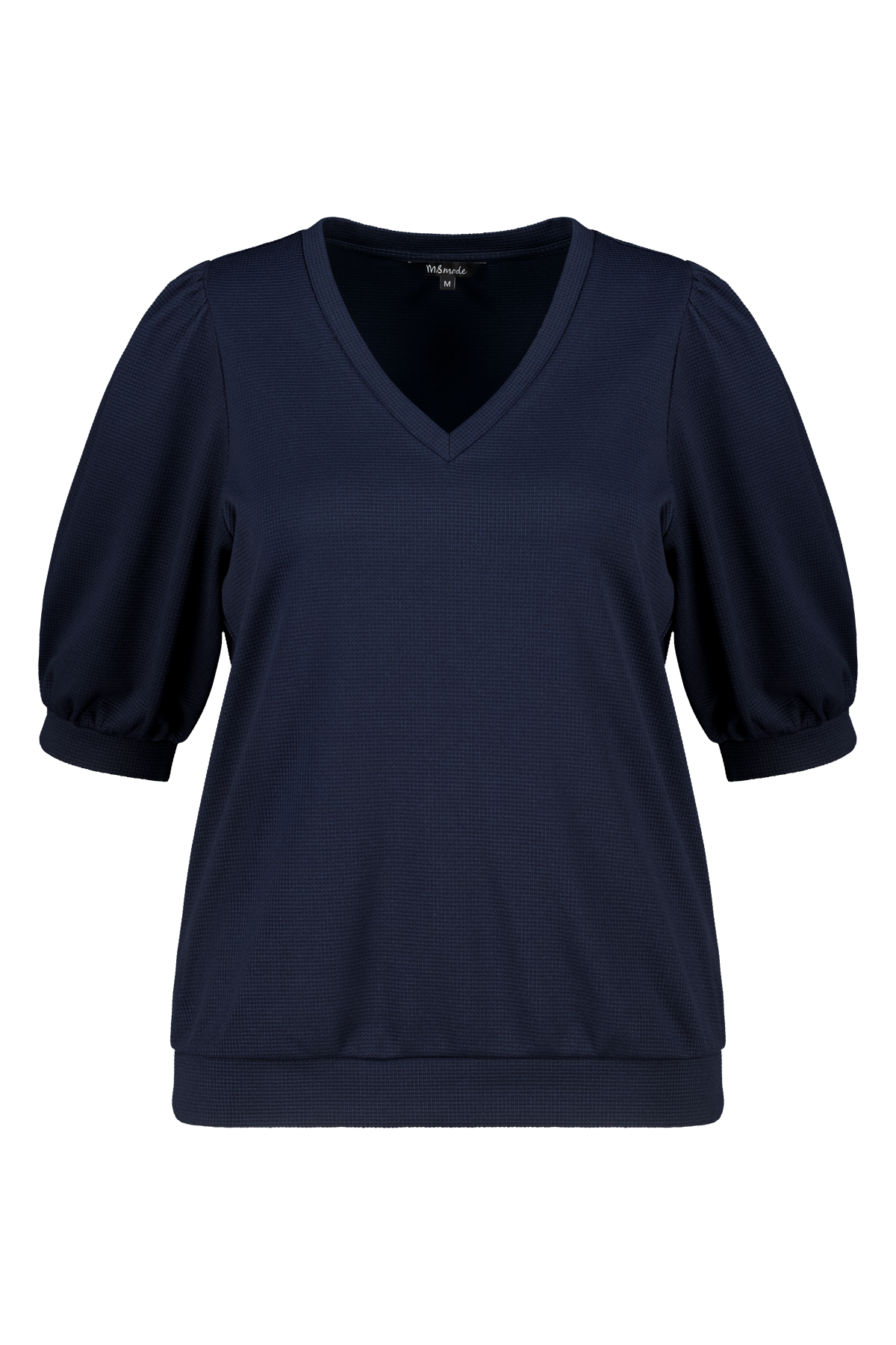 Top met pofmouw Navy blauw