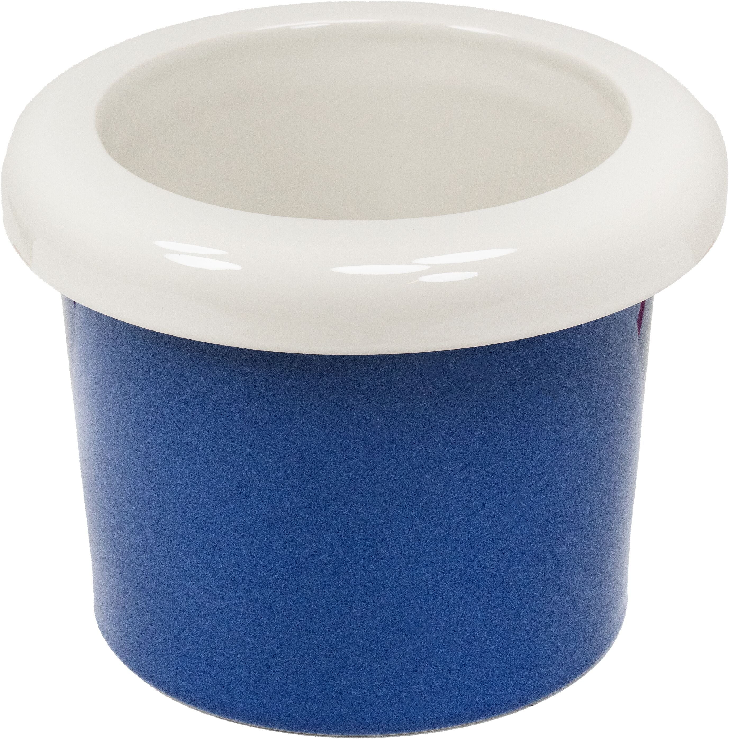 SE-ECAL Pflanzentopf blau/beige D24cm - Beige, Blau / H: 18.6 cm