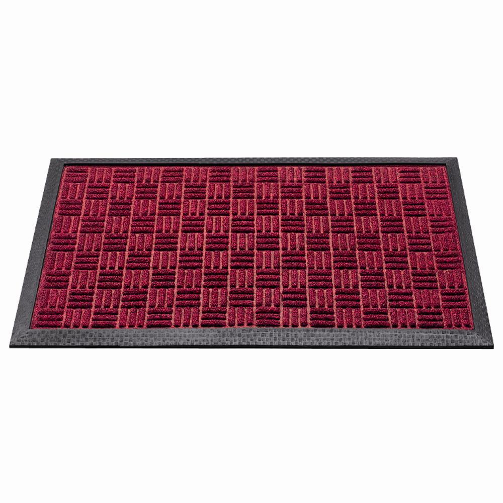 Außenmatte QUADRO - rot - 45x75 cm
