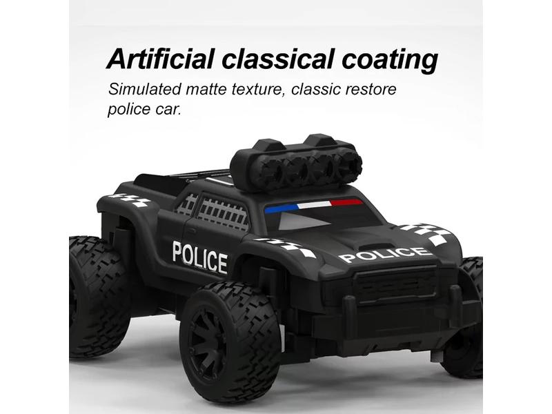 Turbo Racing Micro Monster Truck C82, Police, RTR, 1:76 Vollwertiges RC-Auto im micro Format