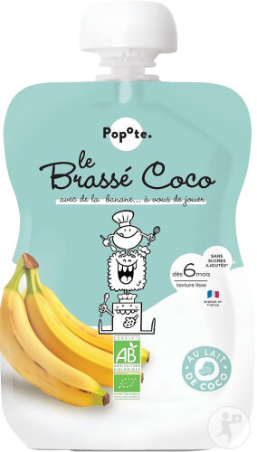 Popote Le Brasse Coco Banane Bio 100g