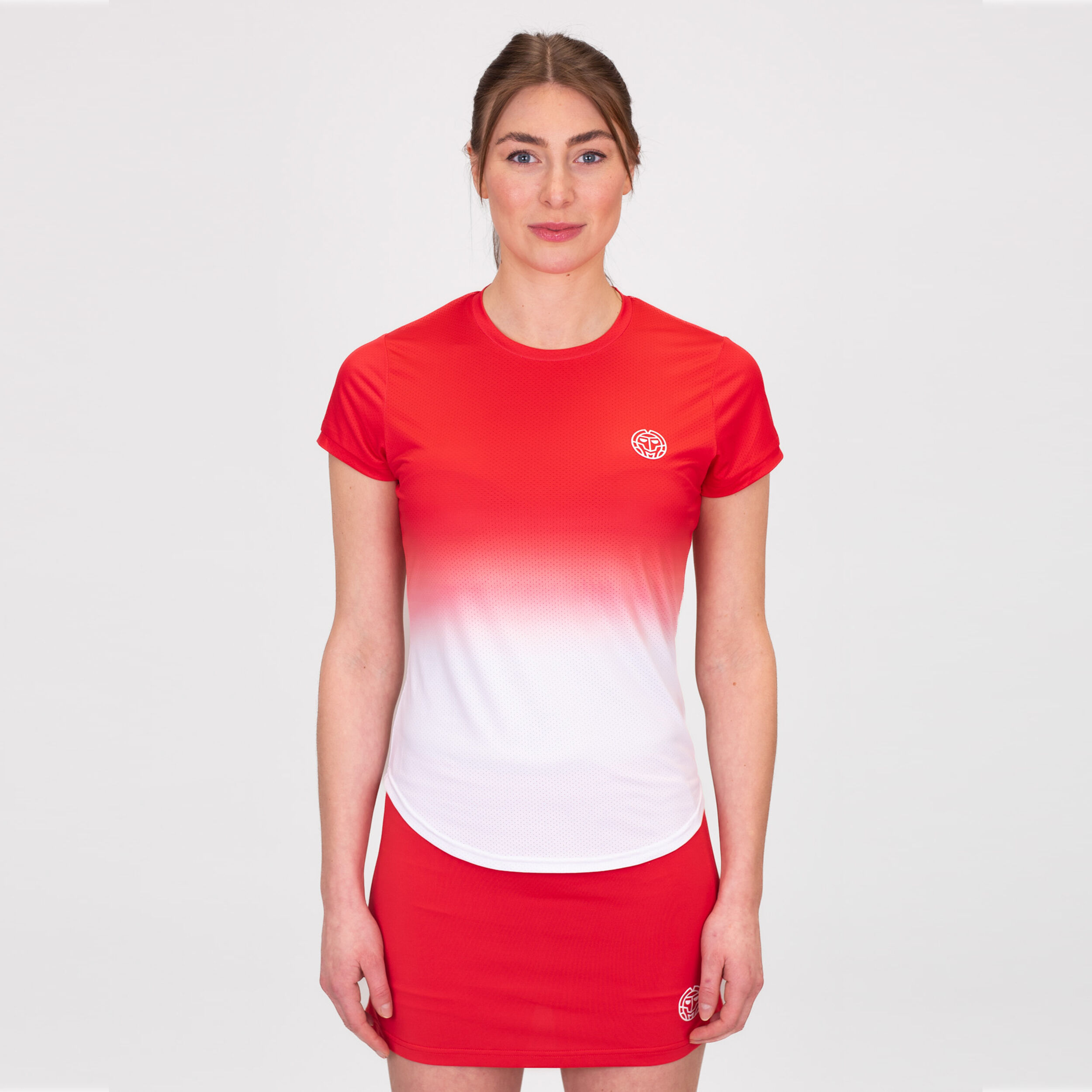 BIDI BADU Crew Gradiant T-shirt Femmes - Rouge , Blanc