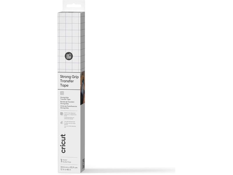 Cricut StrongGrip Transferfolie 30.5 x 122 cm, 1 Stück, Wei Hitzebeständige Vinylrolle
