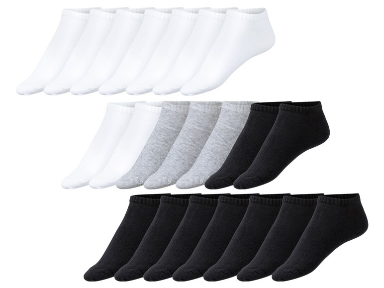 Sneakersokken voor dames, 7 paar, biokatoen