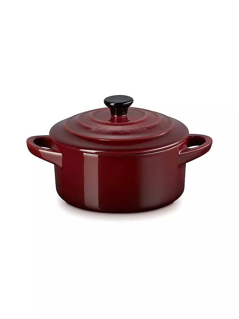 LE CREUSET Mini-Cocotte POTERIE 10cm/0,2L Garnet dunkelrot