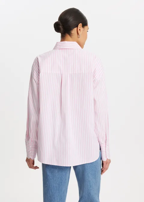 Blouse met streepjes roze (ROS.L)