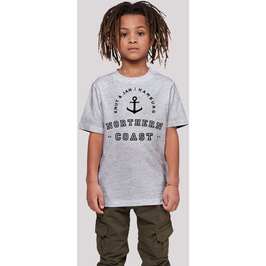F4NT4STIC T-Shirt Northern Coast Knut & Jan Hamburg heather grey