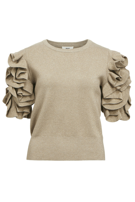 Object taupe dames trui