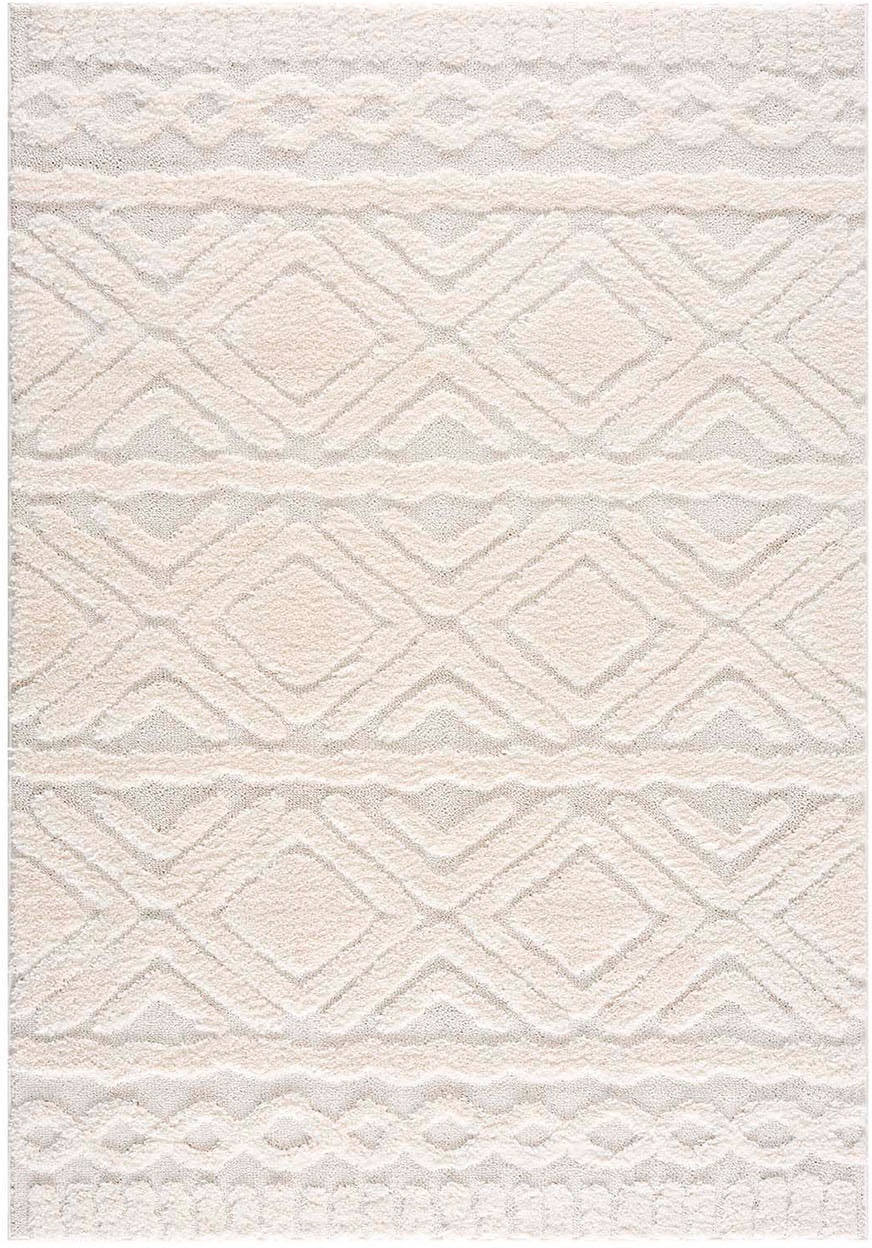 my home Hochflor-Teppich »Andro« rechteckig 20 mm Höhe Boho Scandic Stil, weich, Hoch Tief Struktur, Wohnzimmer, Schlafzimmer
