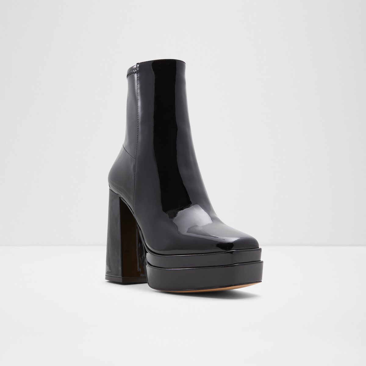 Mabel Black Synthetic Patent Women Dress boots