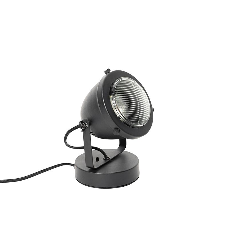 Industriële tafellamp zwart 18 cm - Emado