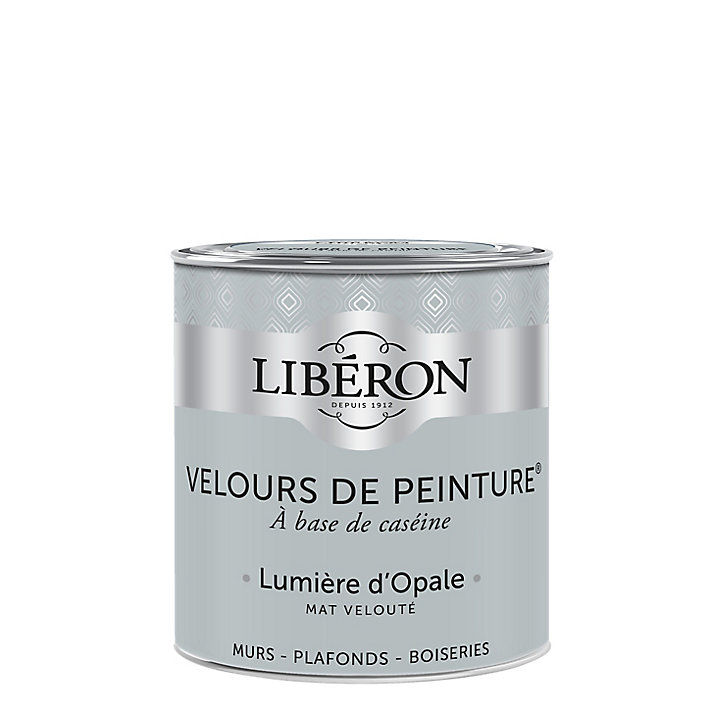 Peinture murs, plafonds et boiseries Velours de peinture gris lumiere d'opale Libéron 0,5L