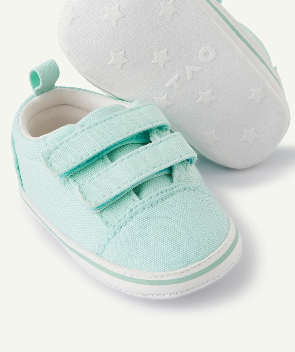 CHAUSSON MENTHE STYLE BASKETS À SCRATCHS BÉBÉ FILLE