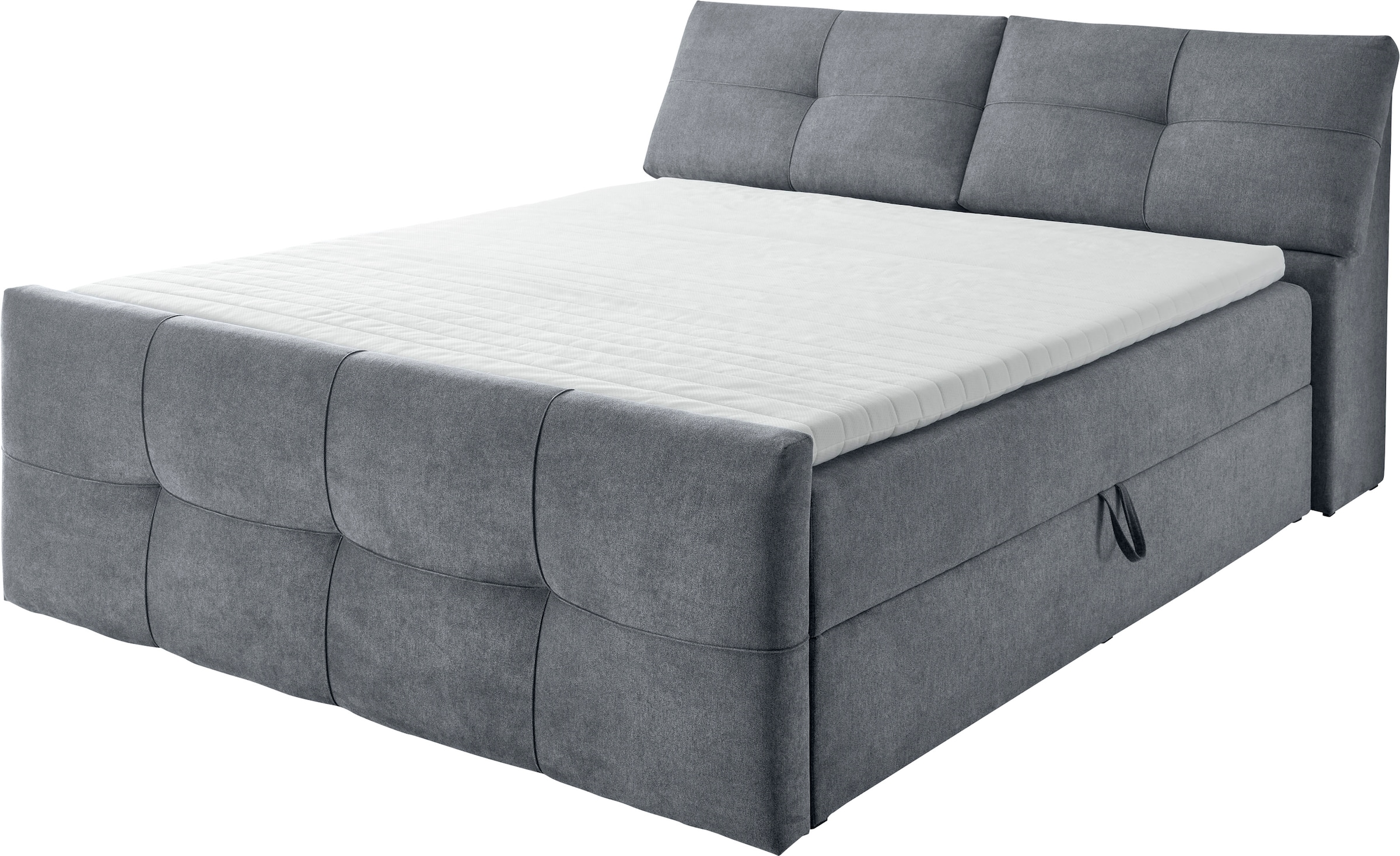 ED EXCITING DESIGN Boxbett »Redmond« 5 Stk. tlg. inkl. Zwei Bettkästen, Stauraum im Kopfteil und Topper