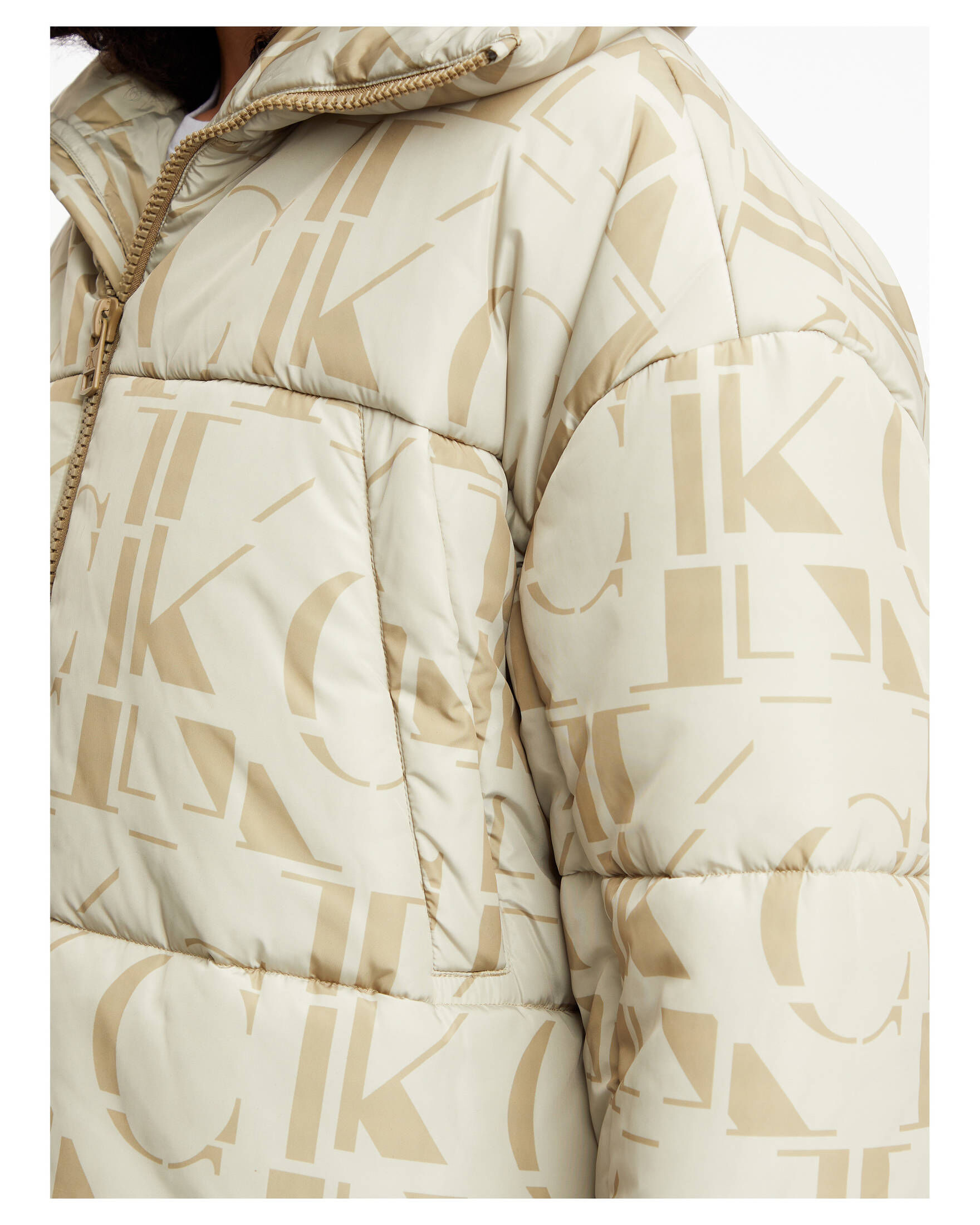 CALVIN KLEIN JEANS| Damen Steppjacke CK AOP OVERSIZED PUFFER JACKET