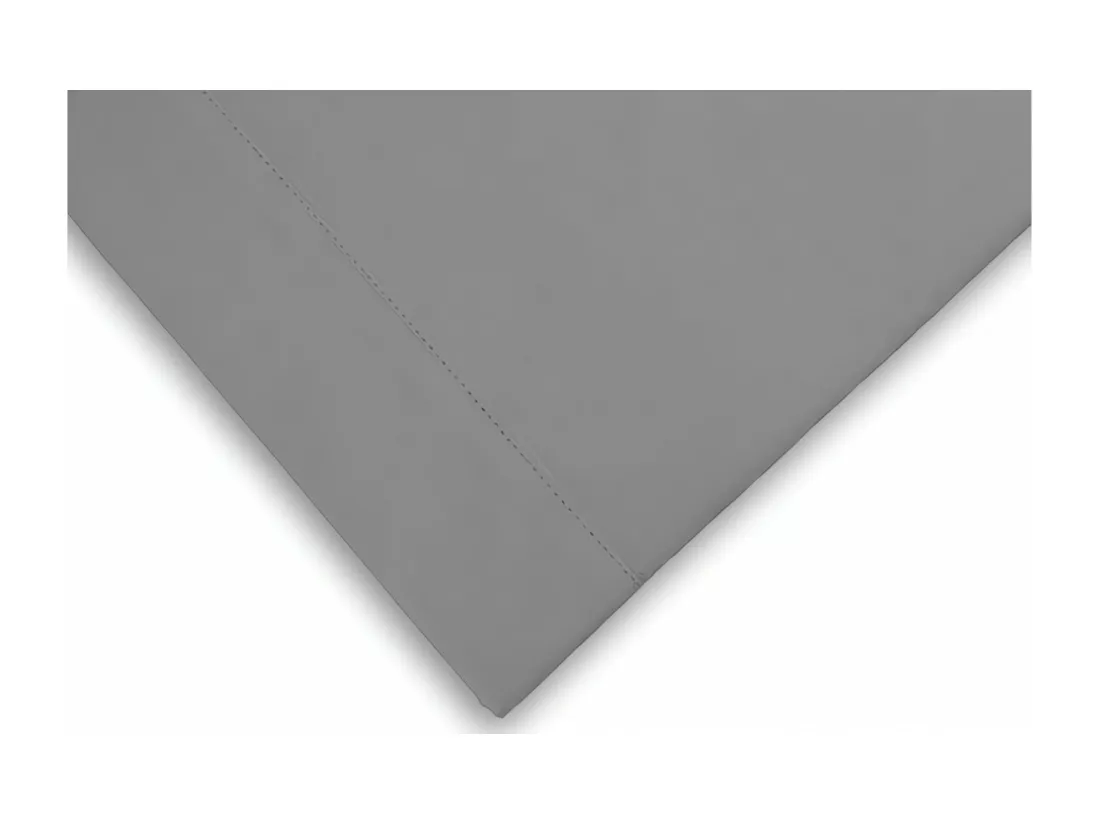 Taie d'oreiller en coton percale 65x65 cm CAMILLE gris, par songe de camille