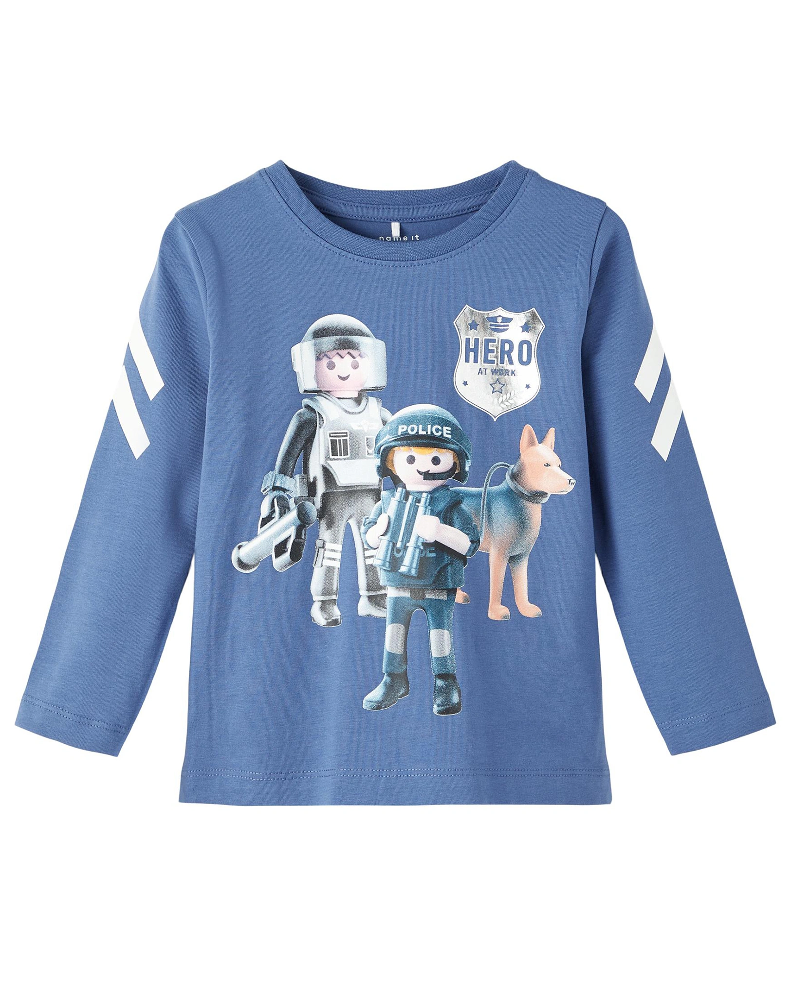Jersey-Langarmshirt NMMDOHN PLAYMOBIL SKY in bijou blue