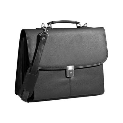 Carpentras Sign - Cartable cuir 2 compartiments - noir