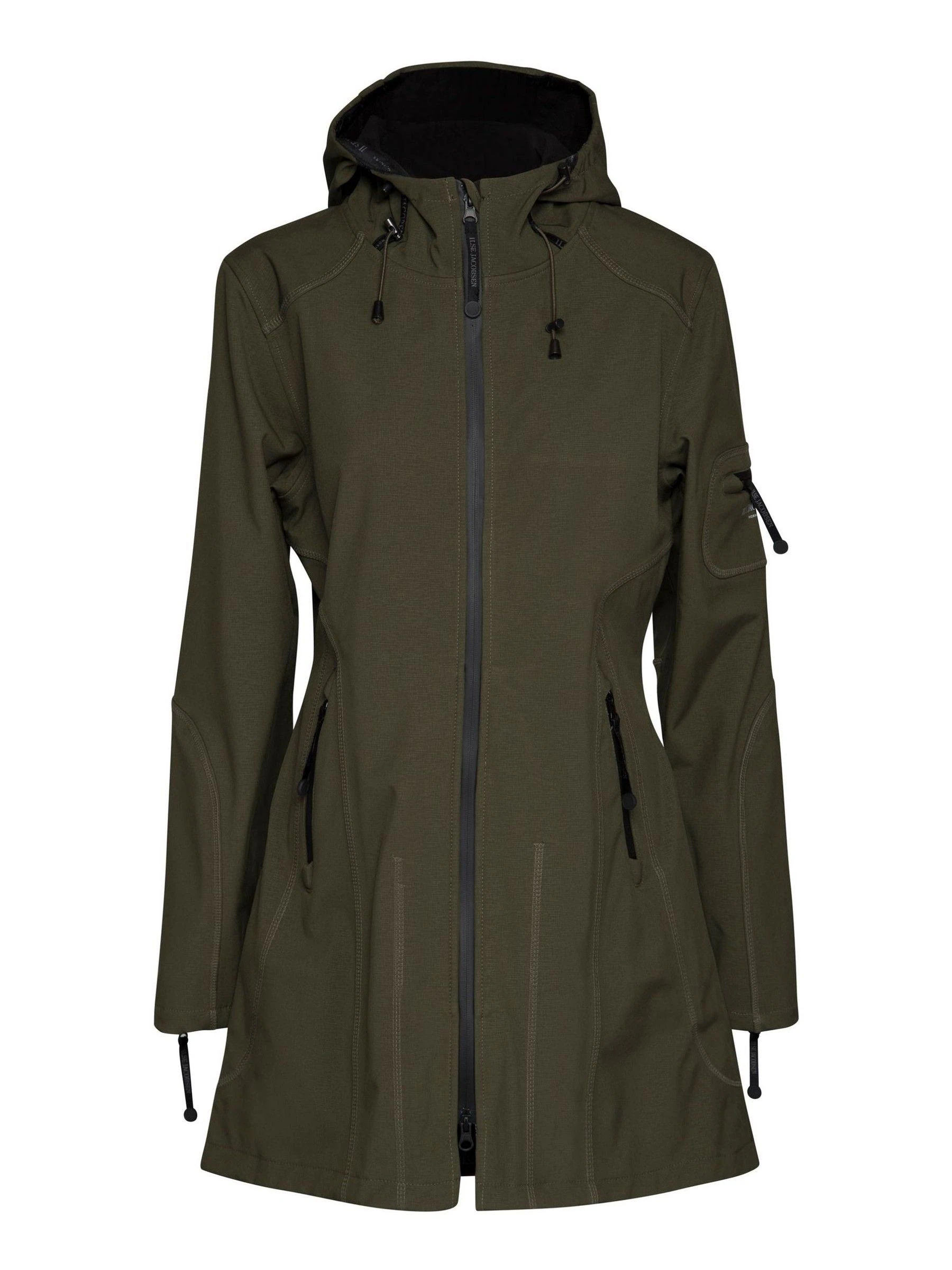 Groen - Ilse Jacobsen waterdichte functionele softshell regenjas