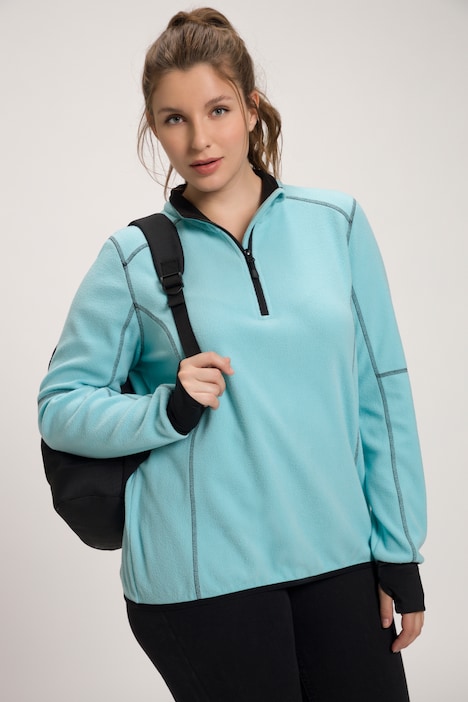 HYPRAR Fleece-Sweatshirt, Stehkragen, Langarm
