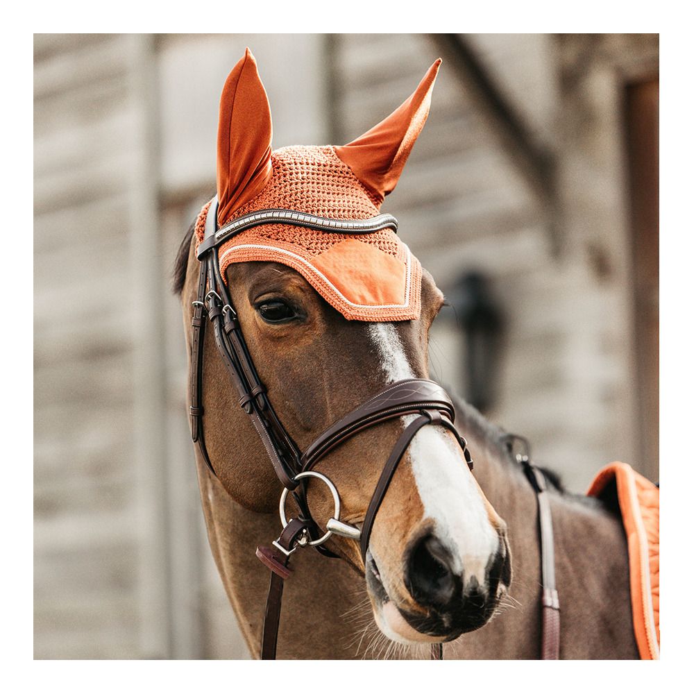 Kentucky WELLINGTON VELVET - Bonnet anti-mouches orange