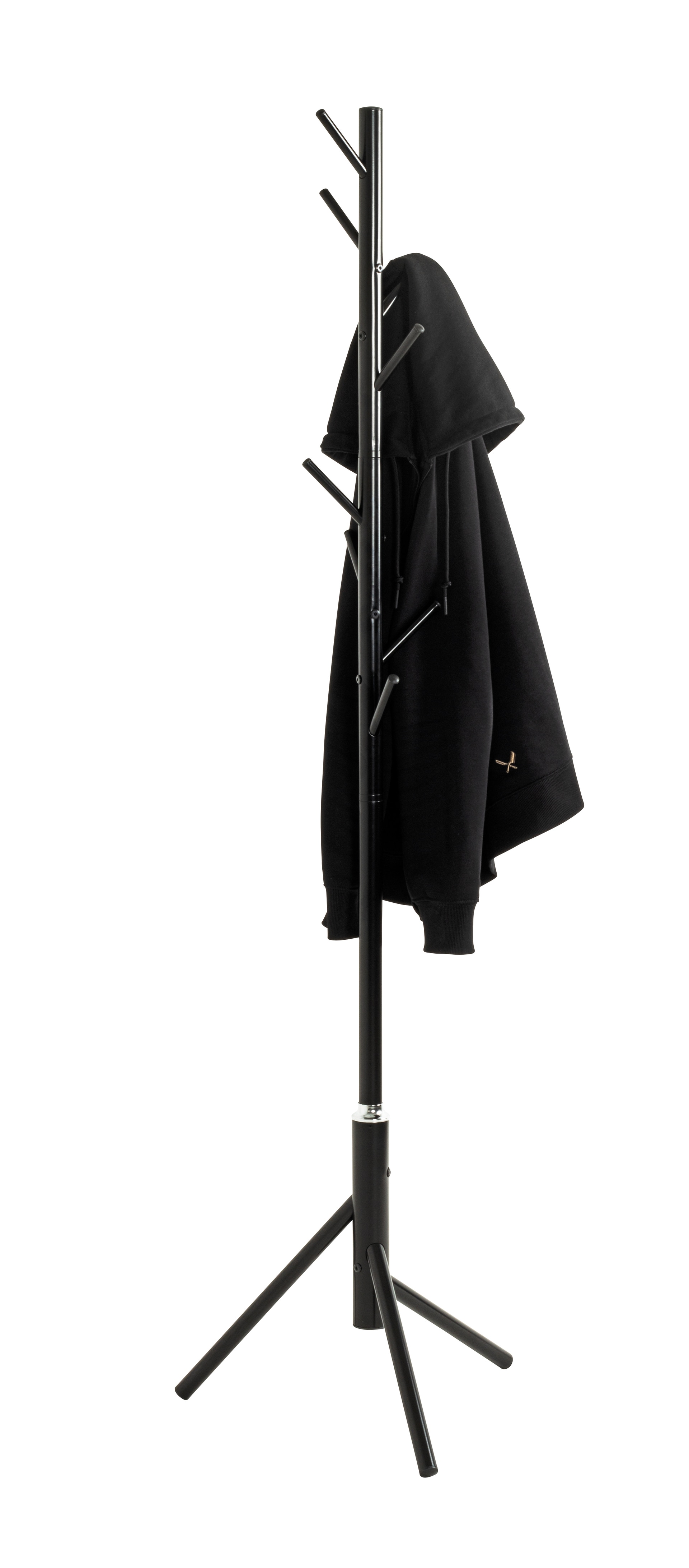 Garderobenständer 48 x 173 cm schwarz
