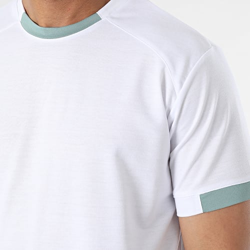 Ensemble Tee Shirt Et Short Jogging Blanc Vert