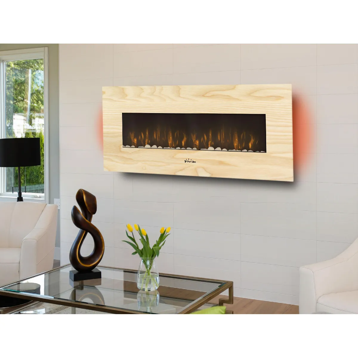 Purline CHE-530 Cheminée murale MDF