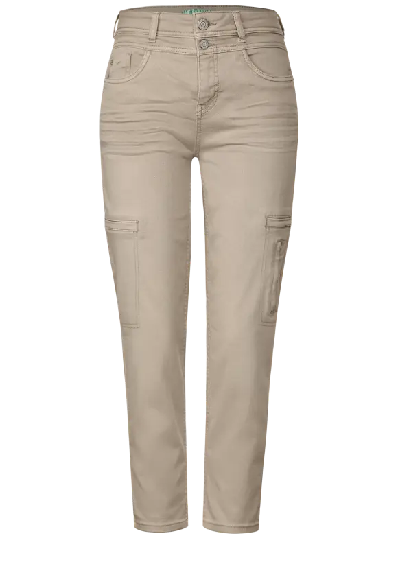 Casual Fit Cargojeans - light sand washed