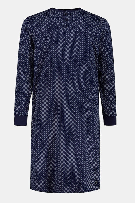 Nachthemd, uni, Langarm, bis Gr 8XL