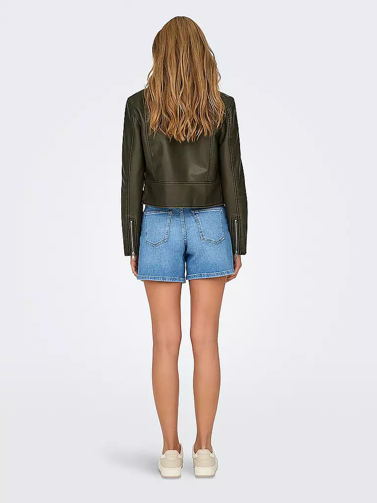 ONLY Jacke in Lederoptik ONLRIA schwarz