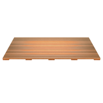 Vlondertegel glad keruing hard hout geschaafd 100 x 100 cm