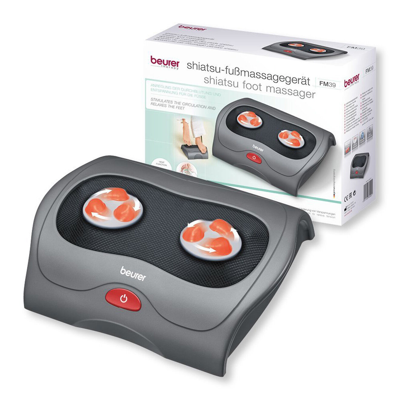 Beurer Appareil de massage des pieds Shiatsu 6 têtes gris