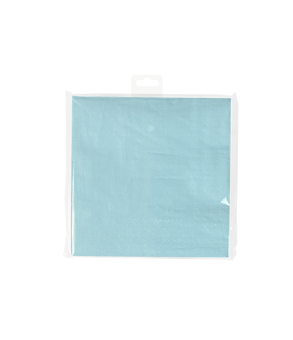 Blauwe Servetten Pastel 16,5cm 8st
