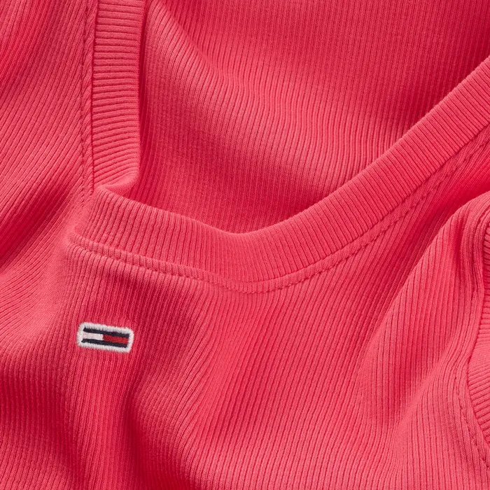Tommy Hilfiger Essential Ribbed Flag Embroidery Slim Tanktop Dames
