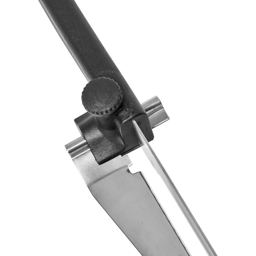 Couteau à trancher réglable noir en inox