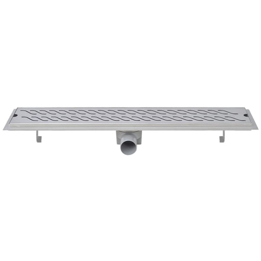 Drain de douche linéaire 730 x 140 mm en acier inoxydable