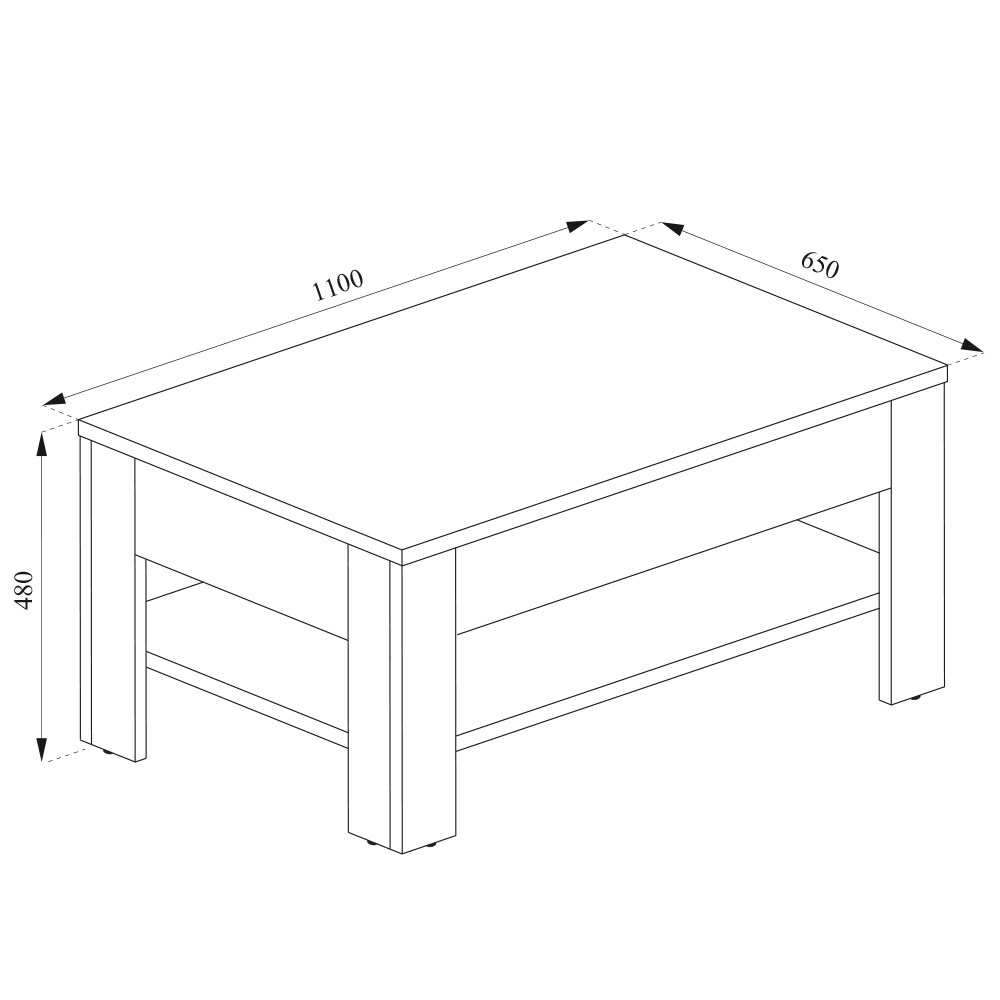 Vicco Couchtisch mit Schublade Beistelltisch Kaffeetisch 110 x 65 cm Weiß